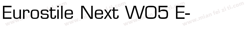 Eurostile Next W05 E字体转换